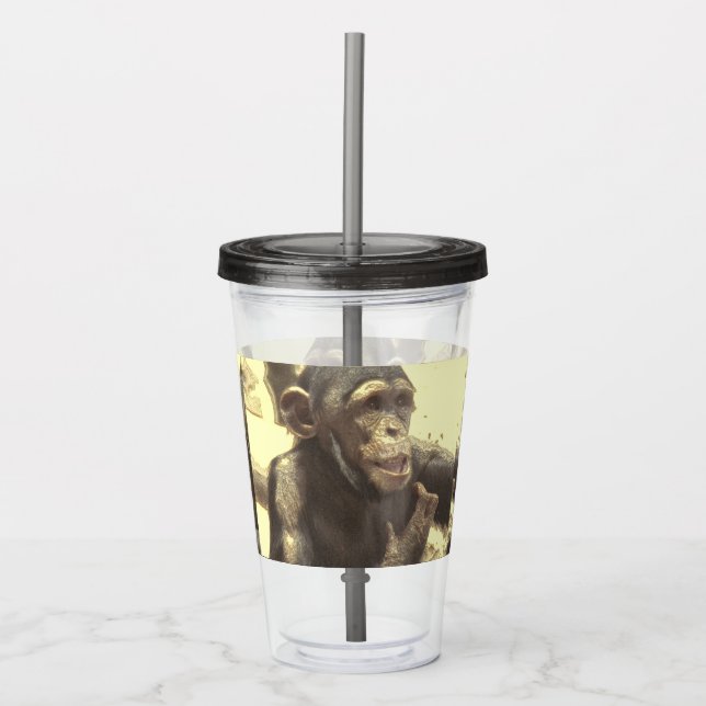 metal Chimp Acrylic Tumbler (Front)