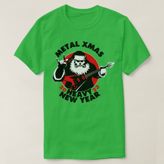 Metal Christmas Heavy New Year 2023 Heavy Metal Sa T-Shirt (Design Front)