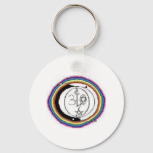 Metal Circle Keychain, 2" Key Ring