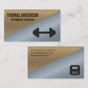 Metal Colour Block Weights and Scale Business Card