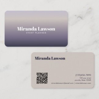 Metal colour minimal business card