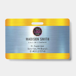 METAL Company Logo ID Employee  Badge