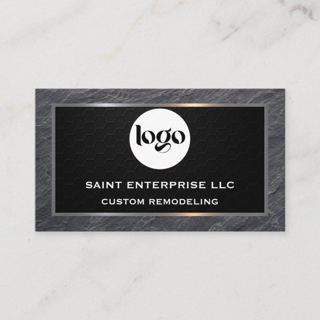 Metal Construction Remodeling Business Card Custom (Front)
