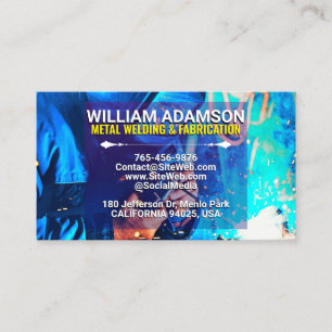 Metal Contractor Services Fabrication & Welding Calling Card