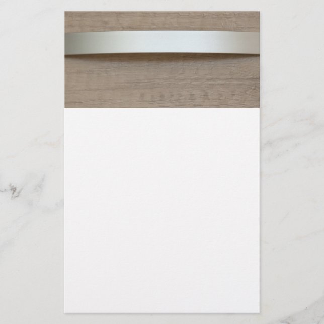 Metal curved plate with wooden surface behind it flyer (Front)