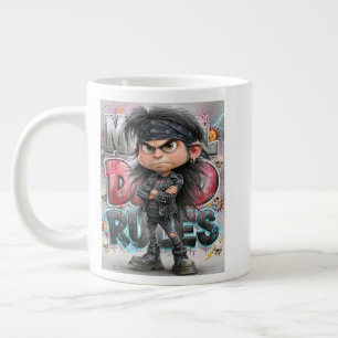 Metal Dad Rules Grumpy Large Coffee Mug