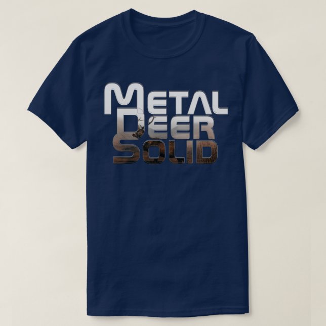 Metal Deer Solid T-Shirt (Design Front)