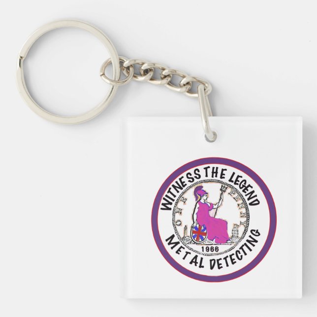 Metal Detecting 60th Birthday  Key Ring (Front)