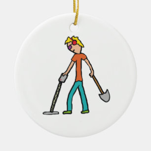 Metal Detecting Ceramic Tree Decoration