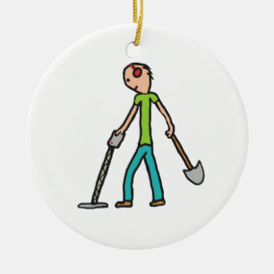 Metal Detecting Ceramic Tree Decoration