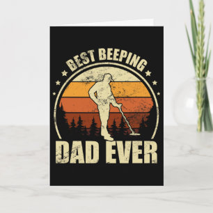 Metal Detecting Father - Detector Detection Fishin Card