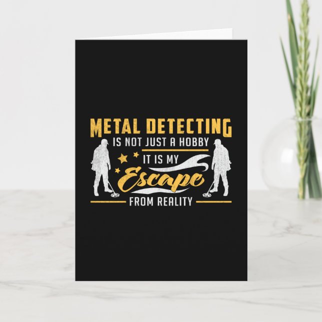 Metal Detecting Gold Detectorist Gift Idea Card (Front)