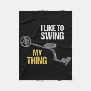 Metal Detecting Metal Detector Dirt Fishing Fleece Blanket