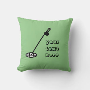 metal detecting minimal sage green cushion