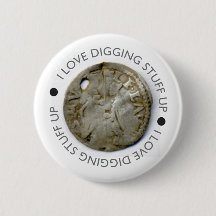 Metal detecting pin badge gift