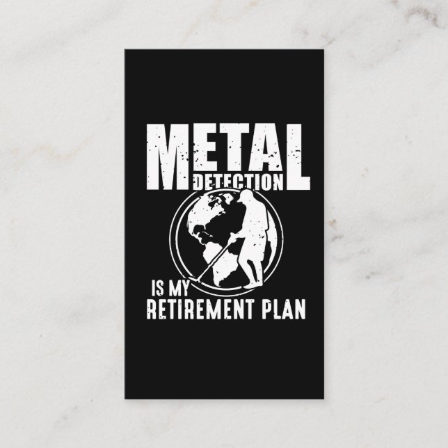 Metal Detecting Retirement Metal Detector Business Card (Front)