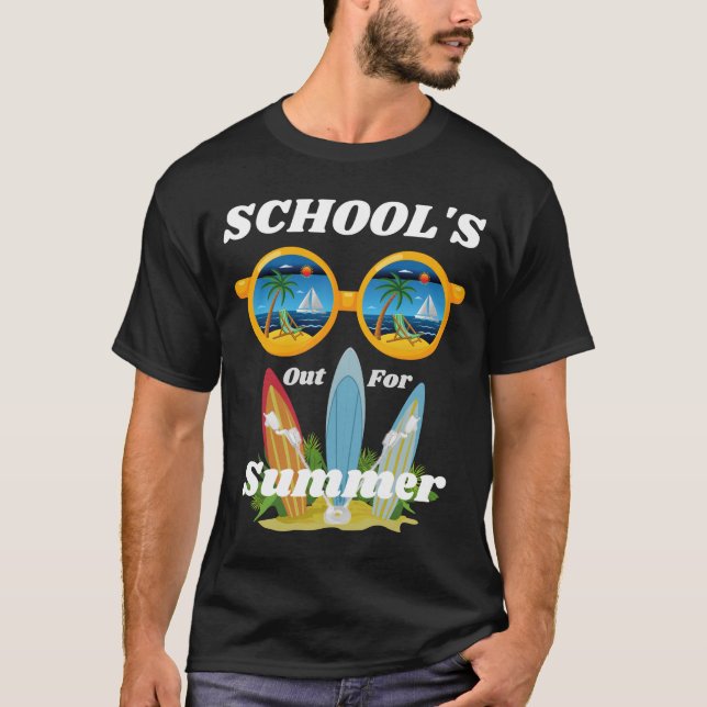 Metal Detecting Schools Out For Summer T-Shirt (Front)