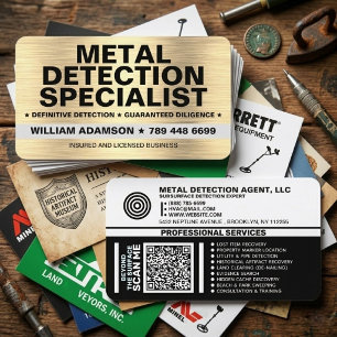 (METAL DETECTION PRO, DETECTORIST) METAL DETECTING BUSINESS CARD