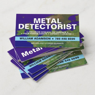 Metal Detector, Detecting, Recovery, Detectorist Business Card