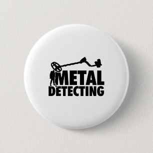 Metal Detector Geocaching Treasure Hunt Gifts 6 Cm Round Badge