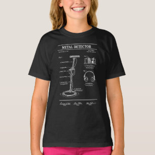 metal detector patent blueprint T-Shirt