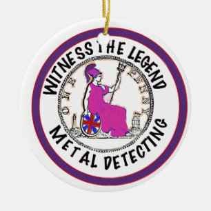 Metal Detectorist  Ceramic Tree Decoration