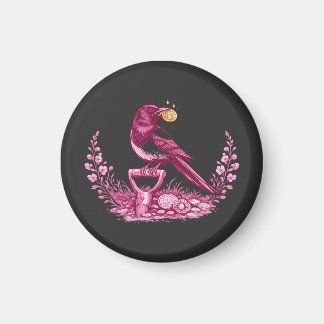 Metal Detectorist Magpie  Magnet