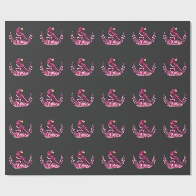 Metal Detectorist Magpie  Wrapping Paper (Flat)