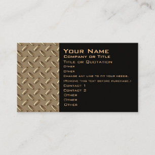 Metal Diamond Plate business card -two sided