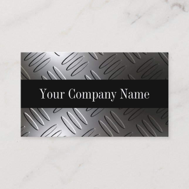 Metal Diamond Plate Business Cards (Front)