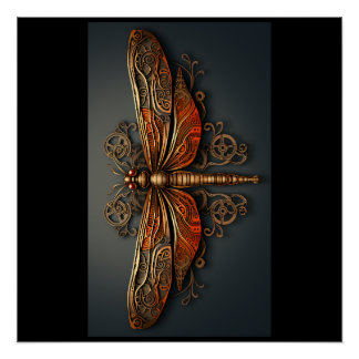 metal dragonfly poster