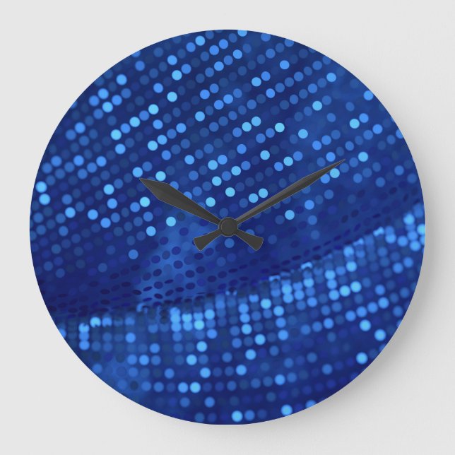 Metal Drapery Luxury 3D Background. Large Clock (Front)