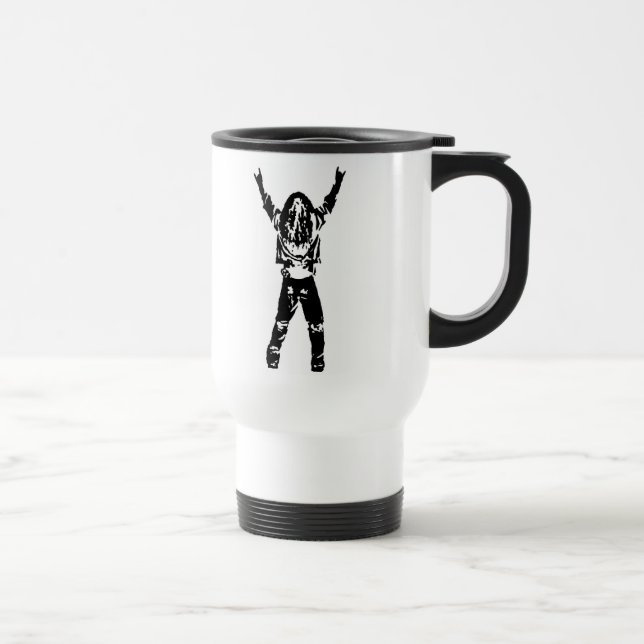 Metal Dude Travel Mug - Black (Right)