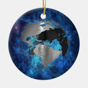 Metal Earth Globe Ceramic Tree Decoration