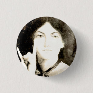 Metal Emily Bronte Button