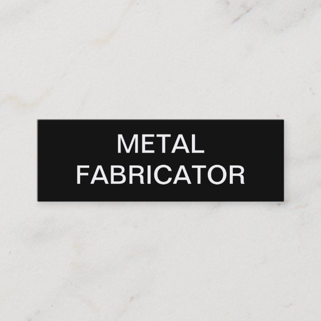 metal fabricator mini business card (Front)