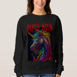 Metal Festival Puking Unicorn Death Metal Unicorn Sweatshirt