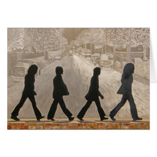 Metal Figures in Front Of Painted Mural ~ Abbey Rd