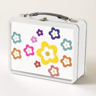 Metal Floral Lunch Box