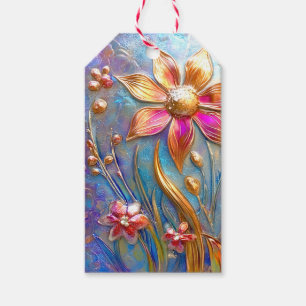 Metal Flowers Gift Tags
