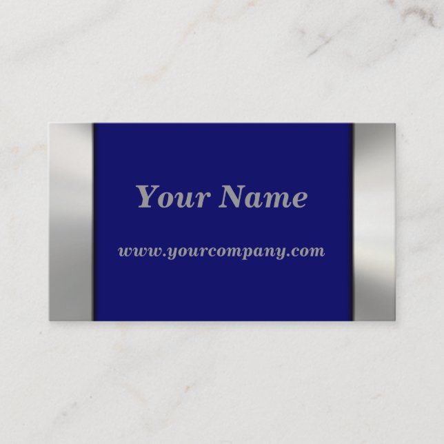 Metal Frame Border Business Cards (Front)