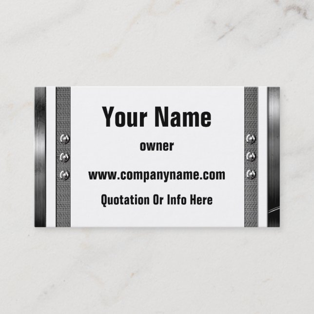 Metal Frame Border Business Cards (Front)