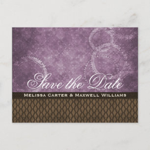 Metal Gear Save the Date Postcard, Purple Announcement Postcard