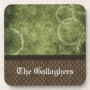 Metal Gear Steampunk Coaster Set, Green