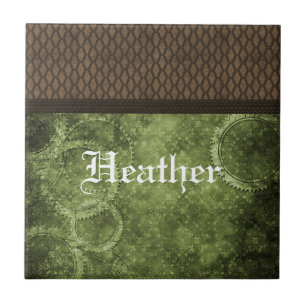 Metal Gear Steampunk Tile, Green Tile