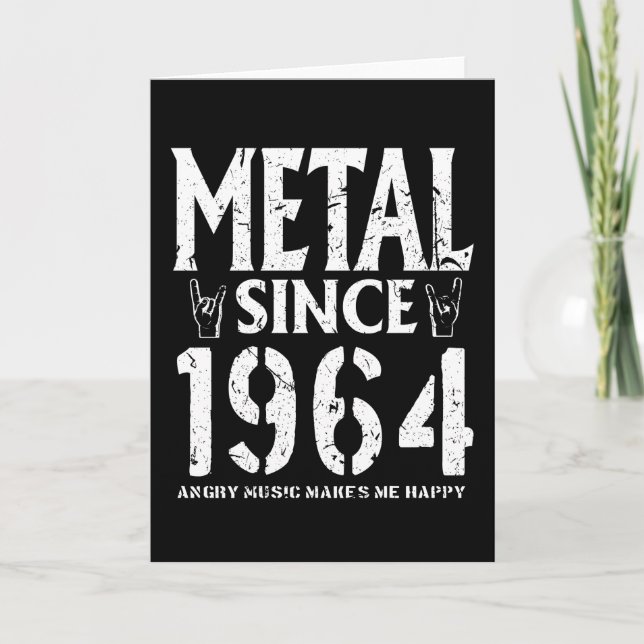 Metal Gift Birthday Vintage 1964 Card (Front)