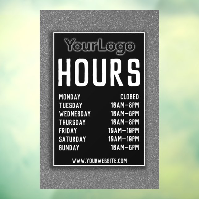 Metal Glitter Shop Decor Store Hours Grand Opening (Sheet 3)