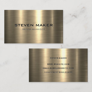 Metal Golden Shine Business Card