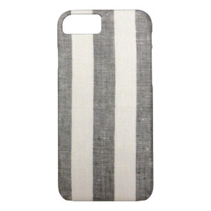 Metal Grey and Cream Striped iPhone Cases