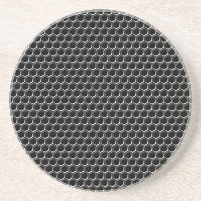 Metal grid pattern - background coaster (Front)